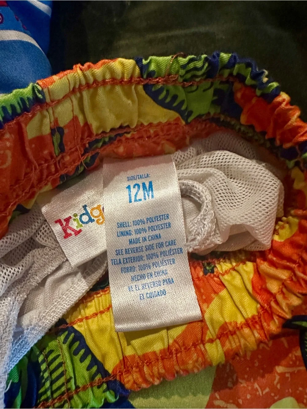 3, Toddler swim trunks, Sz 12 mo to 18 mo Frogs, Dinosaur, Crabs designs on each